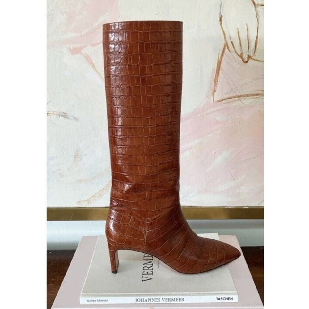 NEW Emerson Fry Sz.6.5-7 LOU WALKING BOOT COGNAC CROC BROWN LEATHER Slight imper